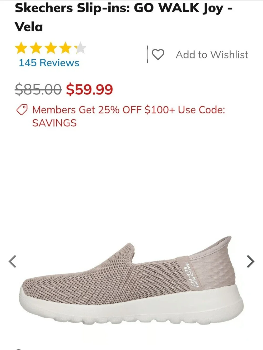 Skechers light pink